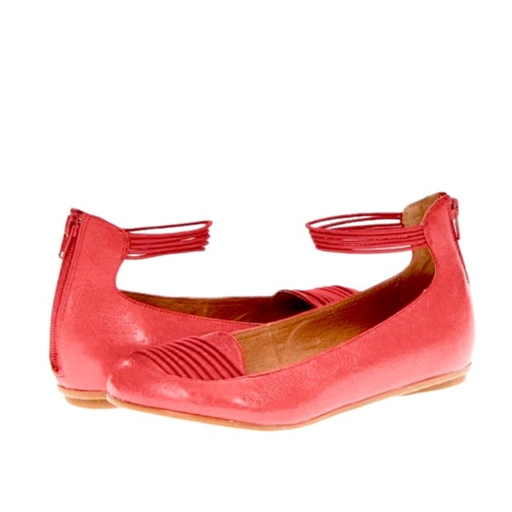 Miz Mooz Derby Leather Ankle Strappy Flats